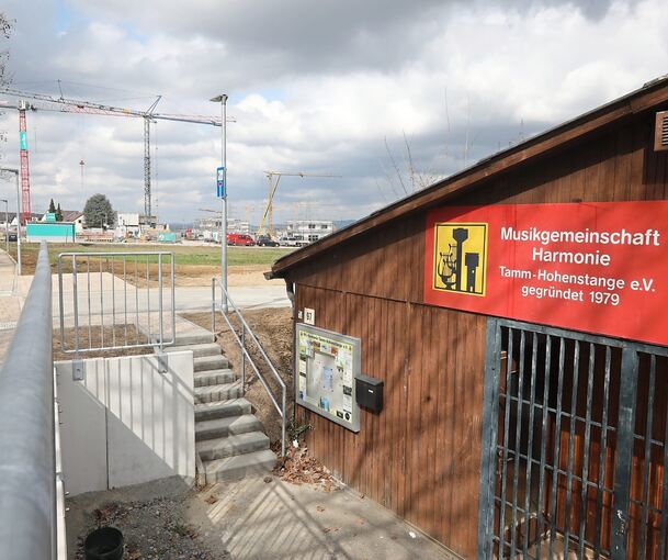 Die „Baracke“ ist seit Jahrzehnten Heimat der Musikgemeinschaft Harmonie. Aber die Tages des alten Bauwerks sind gezählt.