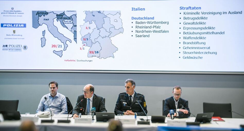 Pressekonferenz zu Razzien gegen Organisierte Kriminalität