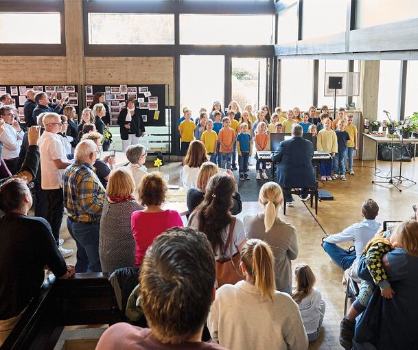 Die Kinder der „Chorwürmer“ haben ihren großen Auftritt.