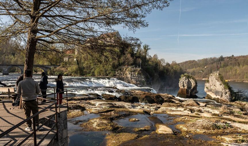 Rheinfall bei Niedrigwasser