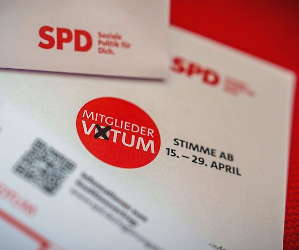 Seit Dienstag werden die Briefe zur Entscheidung über den Koalitionsvertrag an die SPD-Mitglieder geschickt, abgestimmt wird online bis 29. April.
