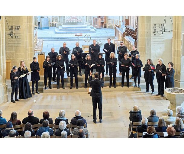 Romantischer Rückblick auf die Vokalpolyphonie der Spätrenaissance: Das Chor-Ensemble Marbach interpretiert in der Alexanderkirche Charles Gounods „Die sieben letzten Worte Jesu am Kreuz“.