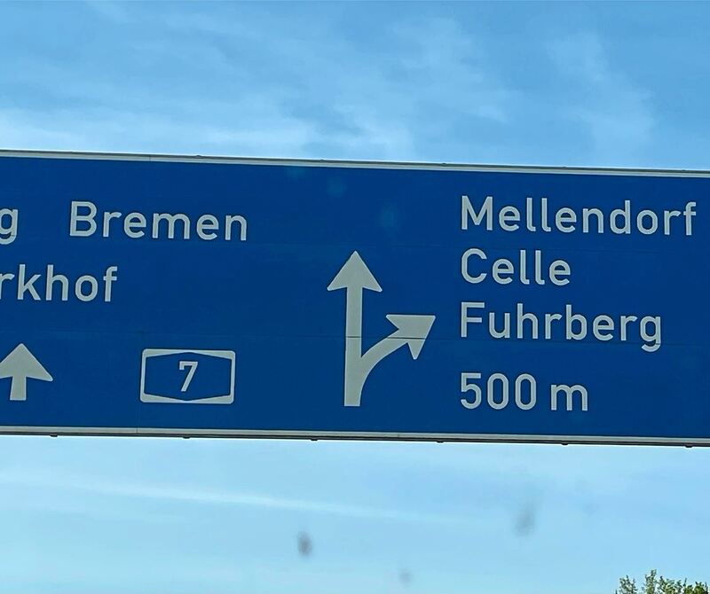 Abfahrt Mellendorf.