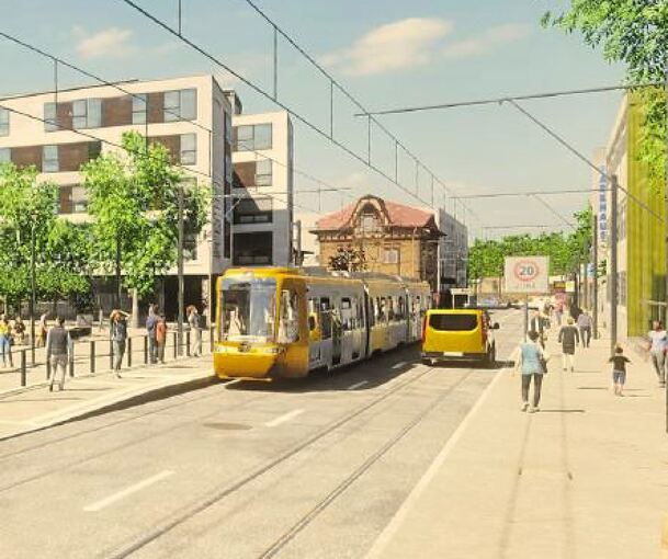 So stellen sich die Planer die Ludwigsburger Stadtbahn vor.