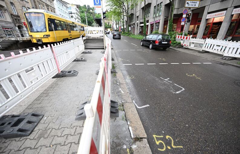 Unfallstelle in Stuttgart