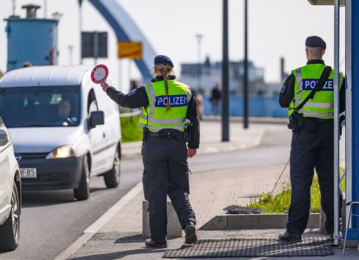 Bundespolizei an der deutsch-polnischen Grenze