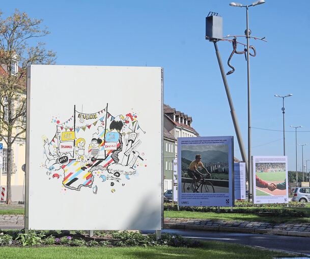 Schüler des Goethe-Gymnasiums haben die Graffitis angefertigt.