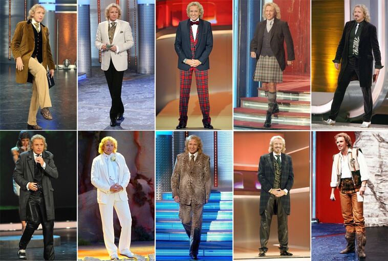 Thomas Gottschalk und seine Outfits bei «Wetten, dass..?» Thomas Gottschalk und seine Outfits bei «Wetten, dass..?»