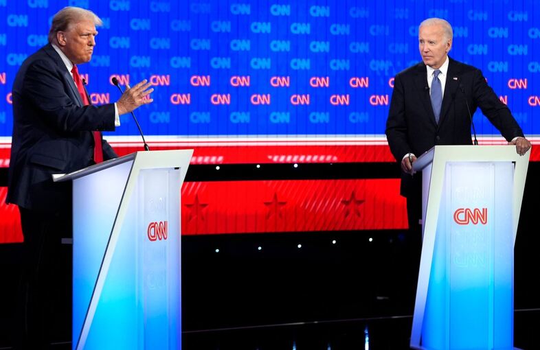 Donald Trump und Joe Biden beim TV-Duell