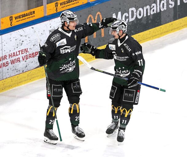 Verlassen die Steelers: Viktor Buchner (r.) und Dennis Dietmann.Foto: bm Verlassen die Steelers: Viktor Buchner (r.) und Dennis Dietmann.