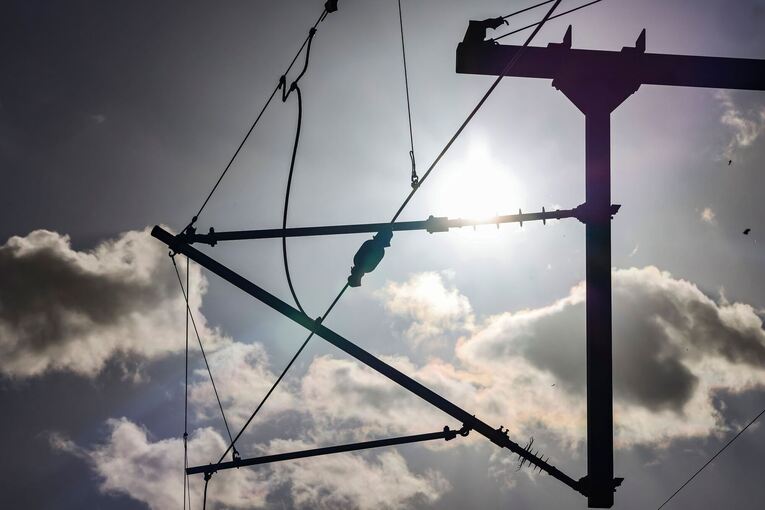 Oberleitungsinsel der Deutschen Bahn