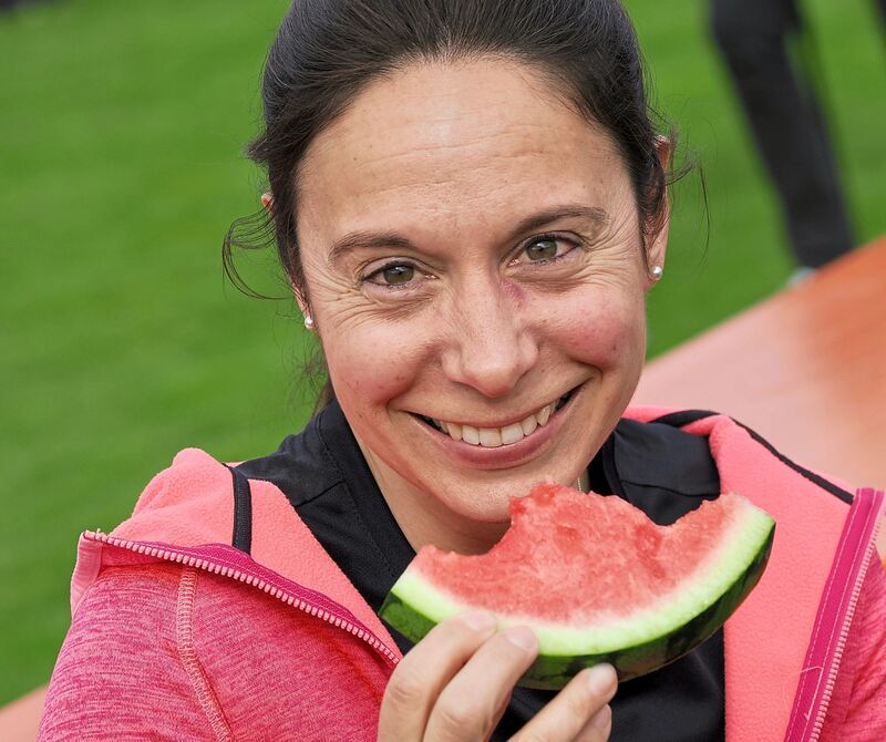 Eine Wassermelone als Stärkung.