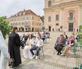 Auch mitten auf dem Marktplatz fanden Hochzeiten statt.
