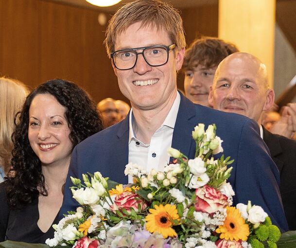Markus Kleemann nach dem knappen Wahlsieg am Sonntag in Sindelfingen.