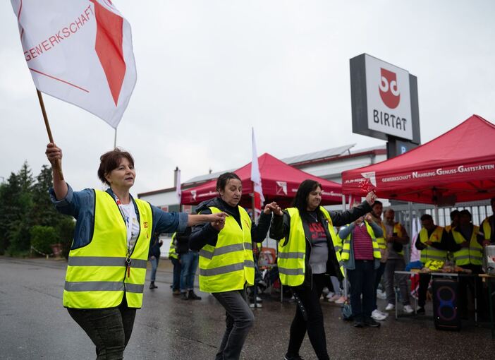 Warnstreik in Dönerfabrik von Birtat