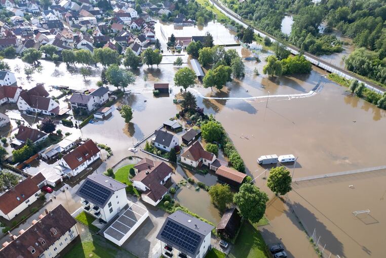 Hochwasser in Bayern - Reichertshofen