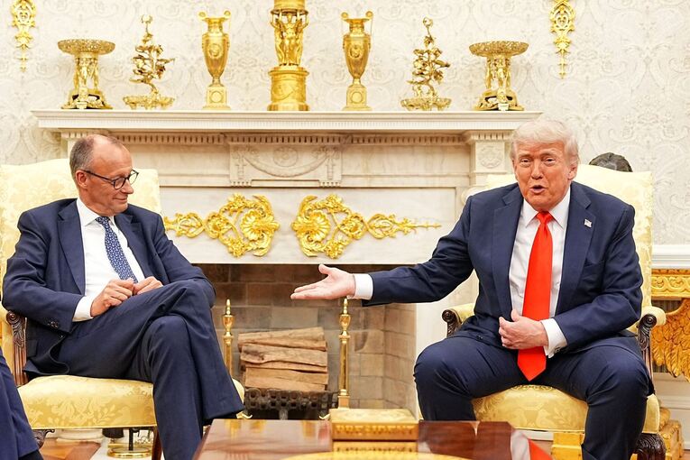 US-Präsident Trump empfängt Bundeskanzler Merz