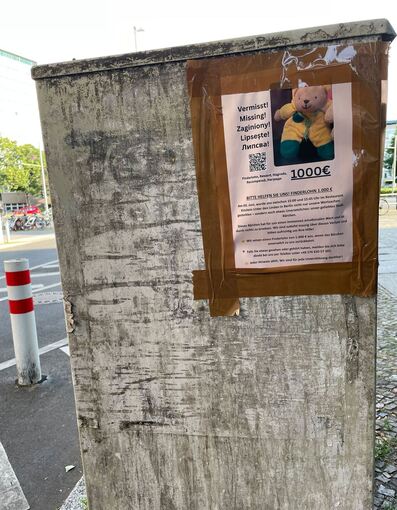 1000 Euro für gestohlenen Teddy ausgesetzt