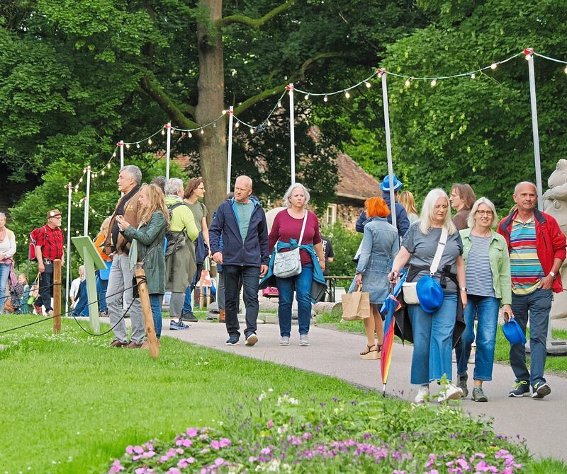 Trotz schlechten Wetters kamen zahlreiche Besucher ins Blühende Barock.