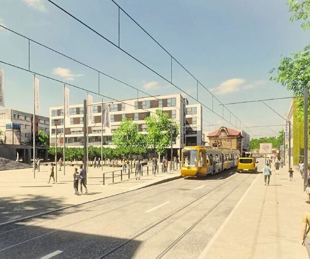 Ein Stein des Anstoßes: Die Stadtbahn könnte möglicherweise nur bis zum Westausgang an der MHP-Arena und nicht in den Ludwigsburger Bahnhof geführt werden.