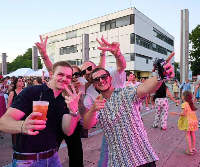 SWR-Party auf dem Rathaushof.
