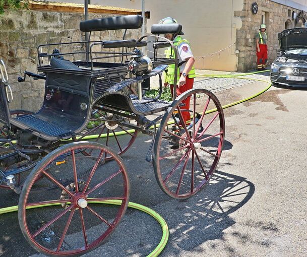 Ein schwerer Unfall hat sich am Sonntag mit einer Kutsche ereignet.