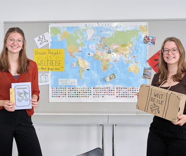 Reise um die Welt mit Salome Fischer (links) und Valeria Krutsch (rechts).