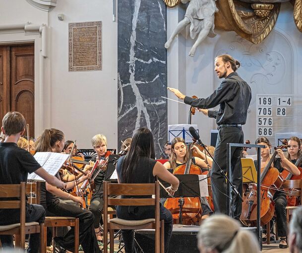 Beim Konzert des Jugendsinfonieorchesters in der Friedenskirche.