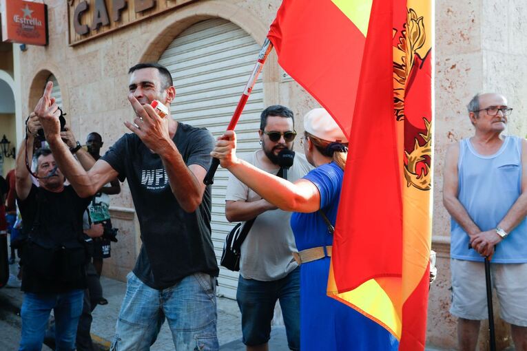 Protest in Spanien gegen Migranten