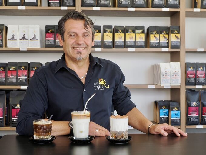 Sebastiano Pilu ist Kaffeeröster und Inhaber des gleichnamigen Cafés in Ludwigsburg.