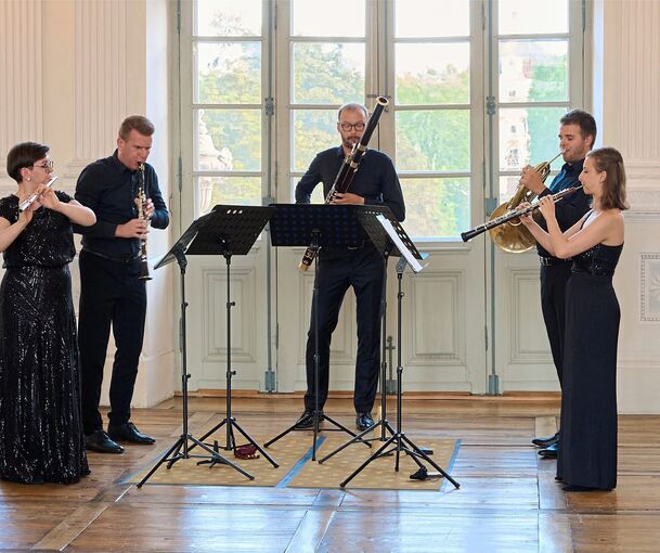 Aber auch Kammermusik (hier das Alinde Quintet) gab es bei den Festspielen zu hören – auch im Schloss Favorite.