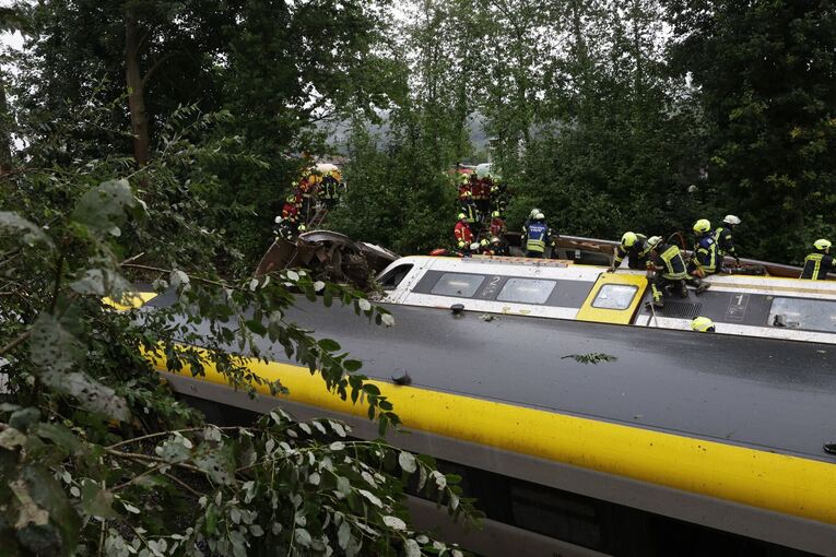 Personenzug entgleist in Oberschwaben