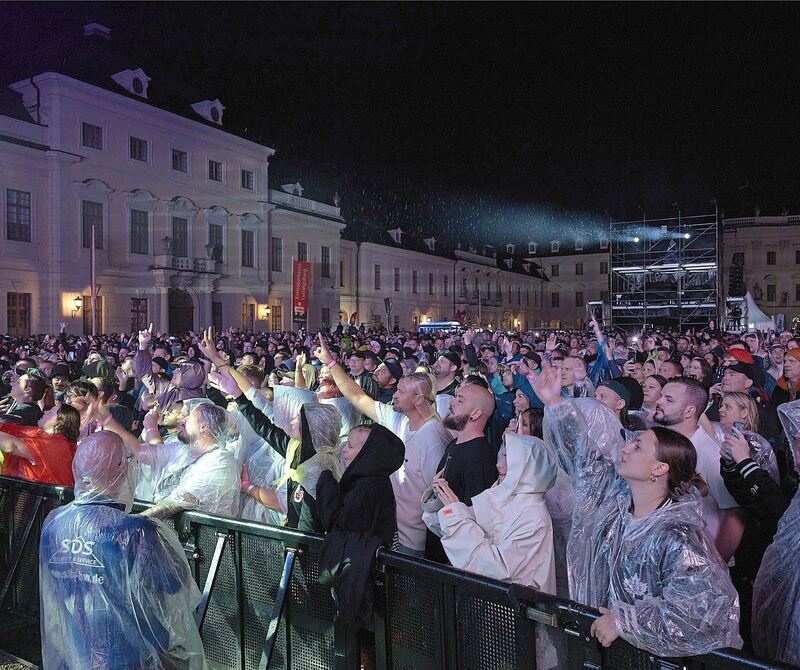 Sido-Konzert im Ludwigsburger Schlosshof.