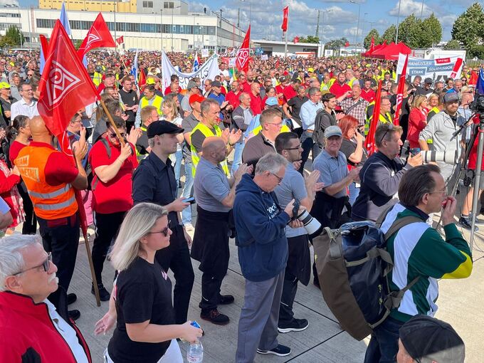 IG Metall demonstriert in Schweinfurt