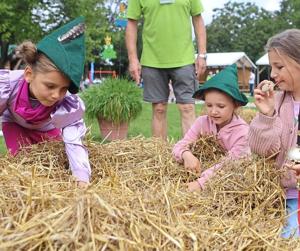 An den Erlebnisstationen kamen die großen und kleinen Märchenfans auf ihre Kosten und konnten mit ihrem Wissen rund um Froschkönig, Rumpelstilzchen und Aschenputtel punkten.