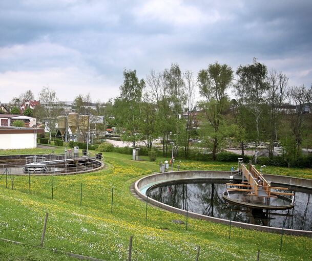 Die Bönnigheimer Kläranlage: Hinter der vierten Reinigungsstufe sollen zwei Wärmepumpen installiert werden.
