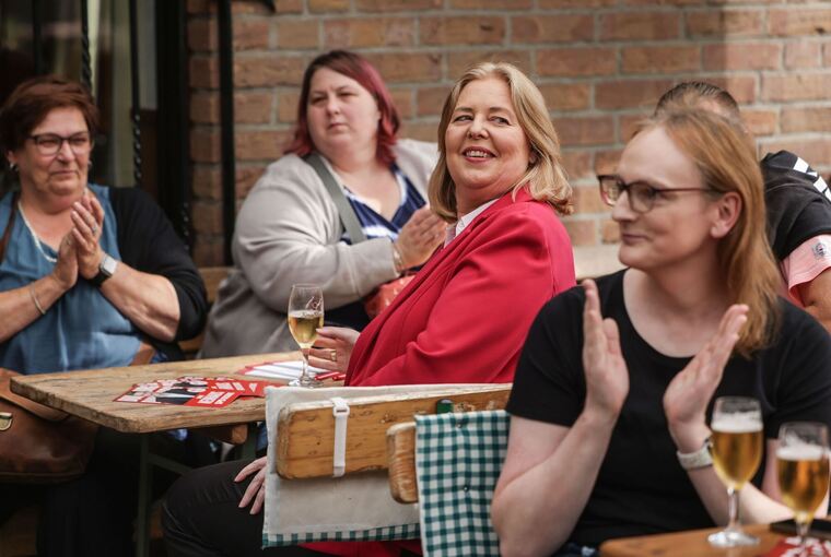 SPD-Vorsitzende Bas beim Kommunalwahlkampf SPD-Vorsitzende Bas beim Kommunalwahlkampf