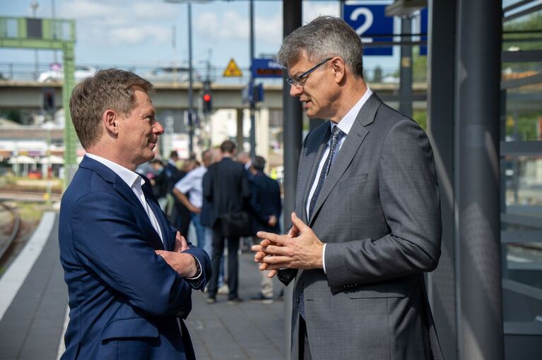Bahnchef Lutz und Verkehrsminister Schnieder