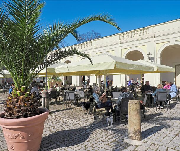 Abschluss der Schlossführungen im Café Schlosswache. Abschluss der Schlossführungen im Café Schlosswache.