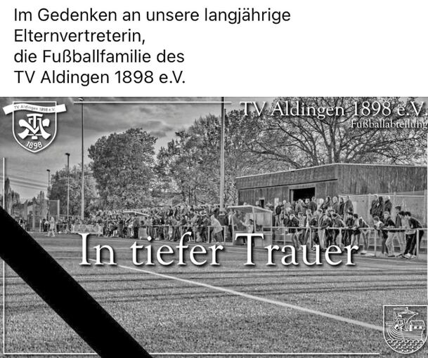So gedachte der TV Aldingen seiner getöteten Elternvertreterin.
