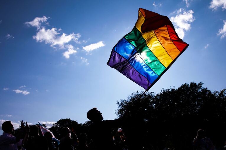 Pride-Flagge in Dänemark