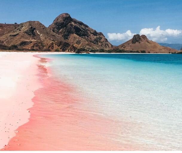 Die Bahamas im Zuckerwatte-Look: Pinker Sand.
