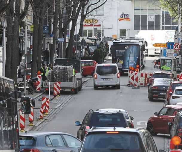 Bisher dominiert in der Myliusstraße der Verkehr.