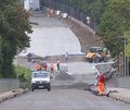 Die Kreisel-Baustelle in Gemmrigheim: Hier wurde Ende August ein Radlader gestohlen.