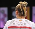 Ende einer Erfolgsgeschichte: Olymp – hier noch auf dem Trikot der SG BBM Bietigheim in der Saison 2023/24 – machte Profi-Frauenhandball auf diesem Niveau erst möglich.