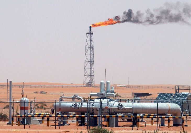 Ölfeld in Saudi-Arabien