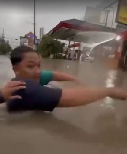 Überflutungen auf Bali