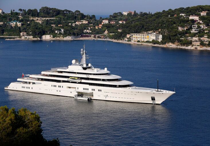 Luxusjacht 'Eclipse' vor Villefranche-sur-Mer