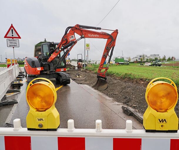 Wegen der Bauarbeiten werden aktuell die Bushaltestellen für die Hälde (im Hintergrund) nicht angefahren.