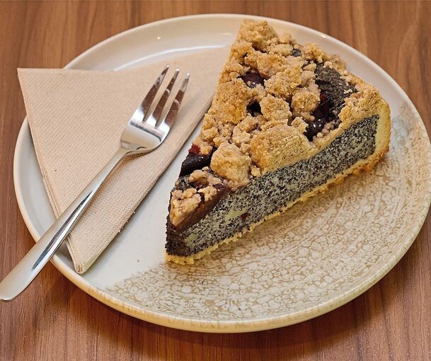 Der Zwetschgen-Mohn-Kuchen.